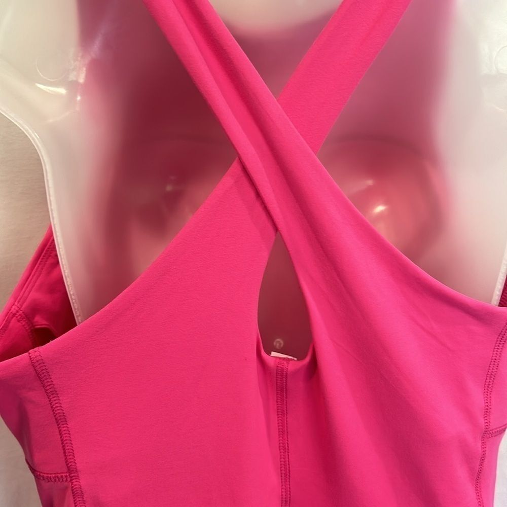 Rae Mode Plus Size Butter Feel Romper Dress with keyhole Hot Pink - Picture 3 of 5
